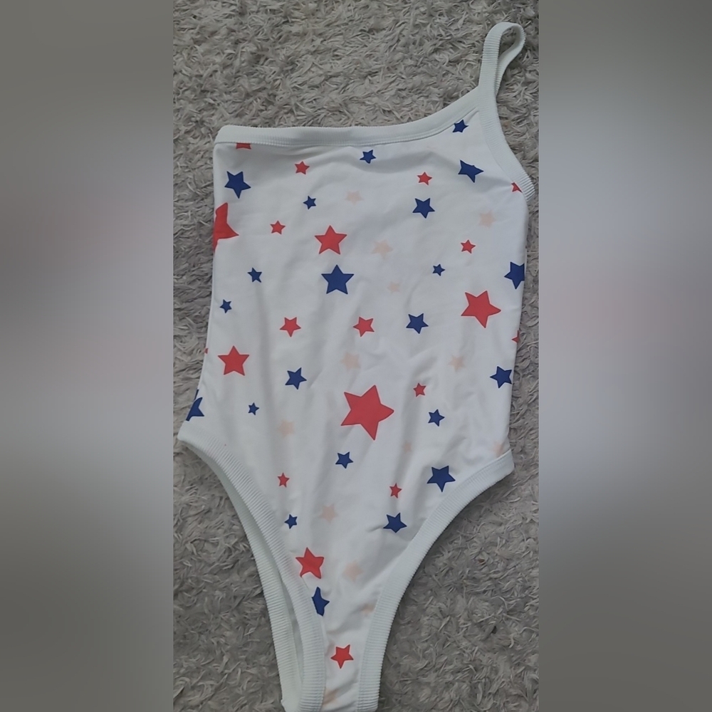 aerie White One-Piece Swim Cheekier